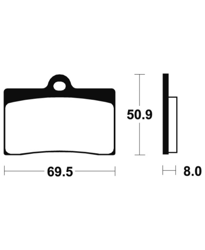 Plaquettes de frein TECNIUM Racing MX/Quad metal fritte - MOR66 MOR66