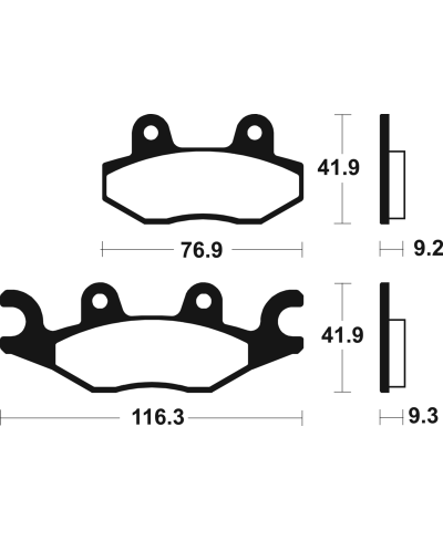 Plaquettes de frein TECNIUM Scooter organique - ME378 ME378