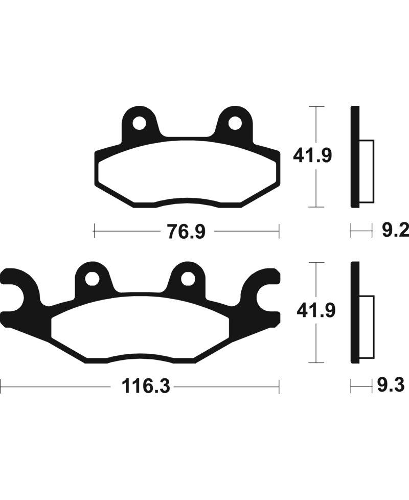 Plaquettes de frein TECNIUM Maxi Scooter metal fritte - MSS378 MSS378