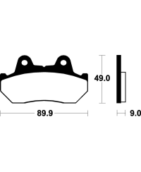 Plaquettes de frein TECNIUM Scooter organique - ME72 ME72
