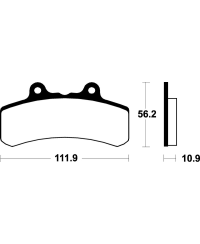 Plaquettes de frein TECNIUM route organique - MA158 MA158