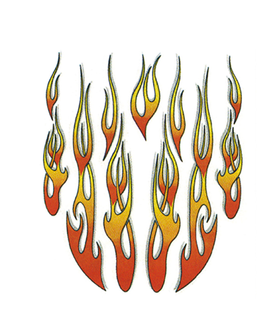 AUTOCOLLANT FLAMMES (20X24CM)