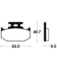 Plaquettes de frein TECNIUM route organique - MA148 MA148