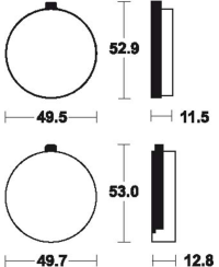 Plaquettes de frein TECNIUM route organique - MA15 MA15