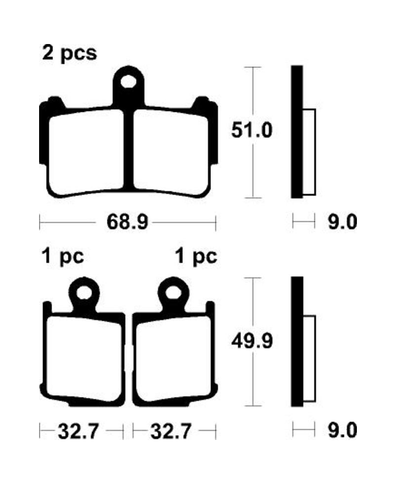 Plaquettes de frein TECNIUM Trail Performance metal fritte - MFP369 MFP369