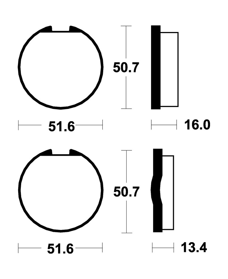 Plaquettes de frein TECNIUM route organique - MA18 MA18