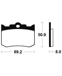 Plaquettes de frein TECNIUM Performance metal fritte - MF178 MF178