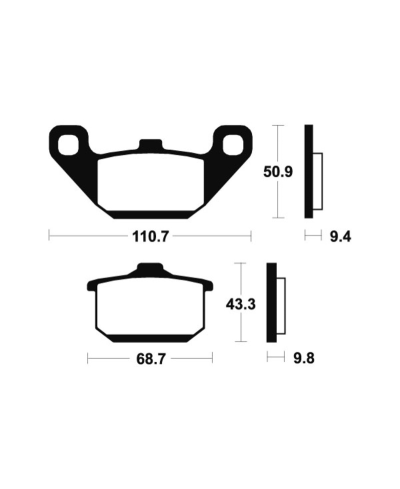 Plaquettes de frein TECNIUM Performance metal fritte - MF57 MF57