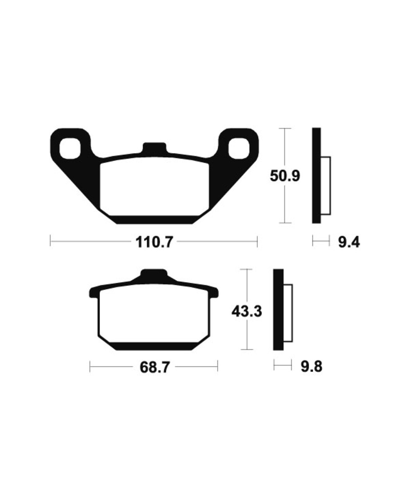 Plaquettes de frein TECNIUM Performance metal fritte - MF57 MF57