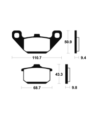 Plaquettes de frein TECNIUM Performance metal fritte - MF57 MF57