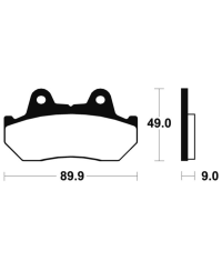 Plaquettes de frein TECNIUM Performance metal fritte - MF72 MF72