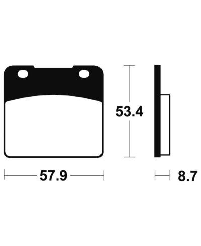 Plaquettes de frein TECNIUM Performance metal fritte - MF77 MF77