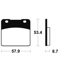 Plaquettes de frein TECNIUM Performance metal fritte - MF77 MF77