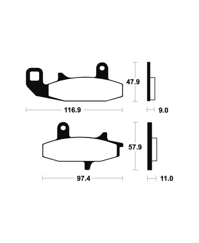 Plaquettes de frein TECNIUM route organique - MA126 MA126