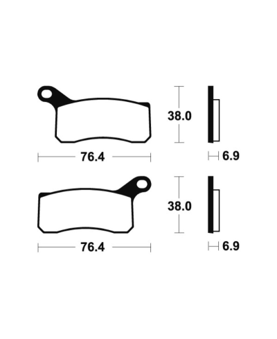 Plaquettes de frein TECNIUM MX/Quad metal fritte - MO366 MO366