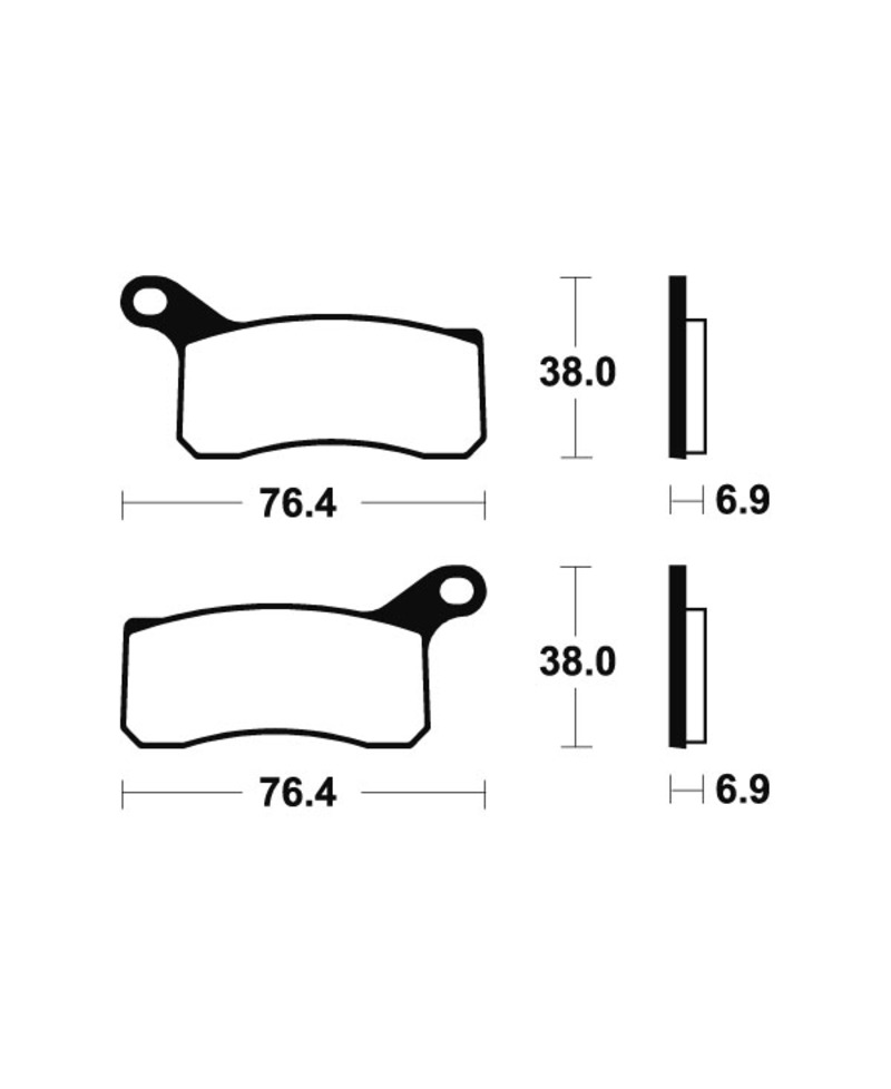 Plaquettes de frein TECNIUM MX/Quad metal fritte - MO366 MO366