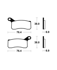 Plaquettes de frein TECNIUM MX/Quad metal fritte - MO366 MO366