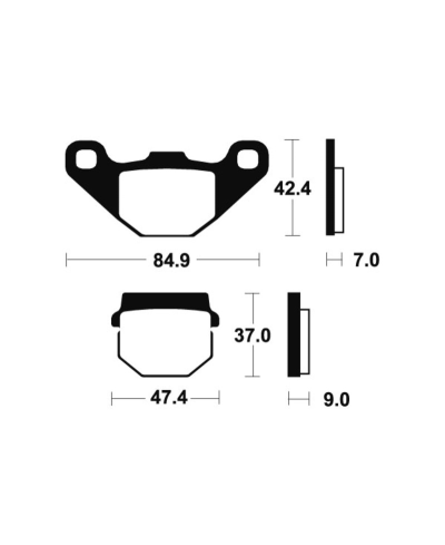 Plaquettes de frein TECNIUM MX/Quad metal fritte - MOA044 MOA44