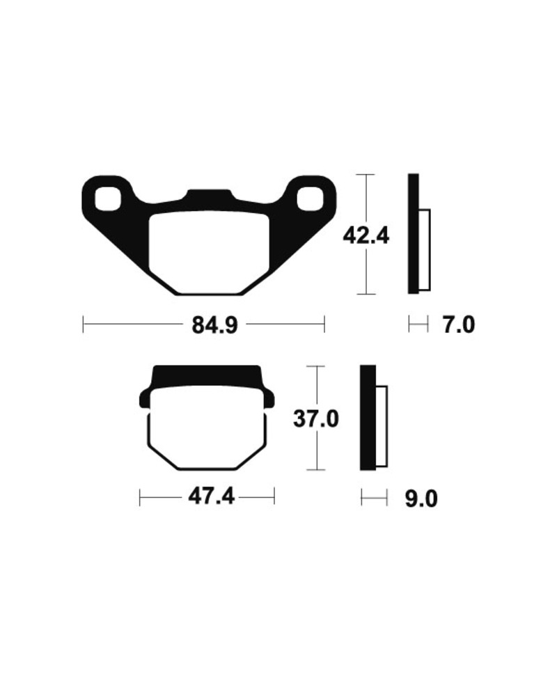 Plaquettes de frein TECNIUM MX/Quad metal fritte - MOA044 MOA44