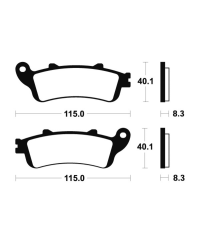 Plaquettes de frein TECNIUM Performance metal fritte - MR236 MR236