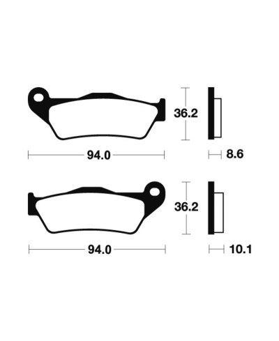 Plaquettes de frein TECNIUM Performance metal fritte - MR242 MR242