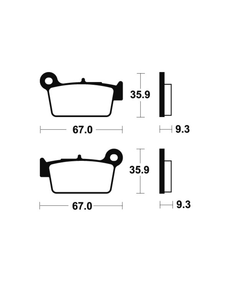 Plaquettes de frein TECNIUM Performance metal fritte - MR290 MR290