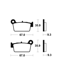 Plaquettes de frein TECNIUM Performance metal fritte - MR290 MR290