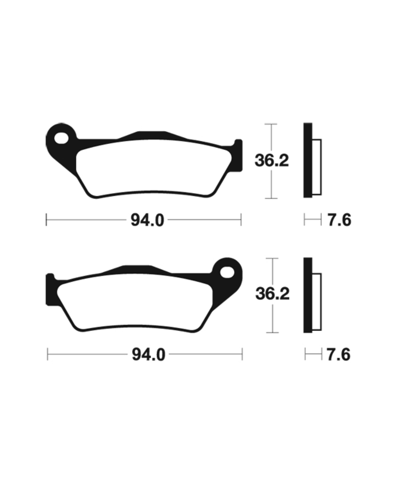 Plaquettes de frein TECNIUM Performance metal fritte - MR171 MR171