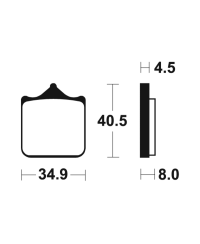 Plaquettes de frein TECNIUM Racing metal fritte carbone - MCR370 MCR370