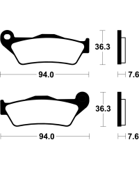 Plaquettes de frein TECNIUM Scooter organique - ME171 ME171