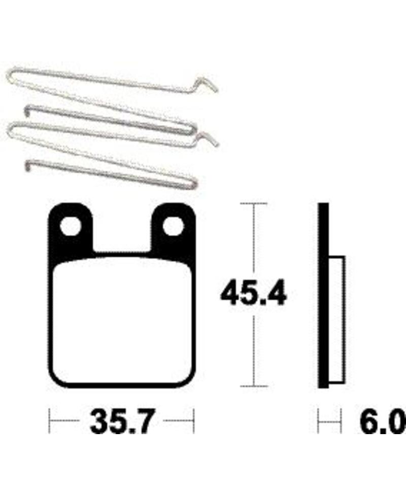 Plaquettes de frein TECNIUM Scooter organique - ME319 ME319