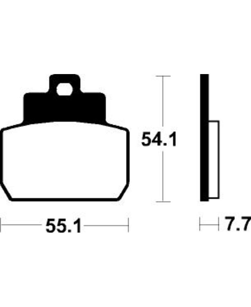 Plaquettes de frein TECNIUM Scooter organique - ME331 ME331