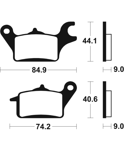 Plaquettes de frein gauche TECNIUM organique - ME436 ME436