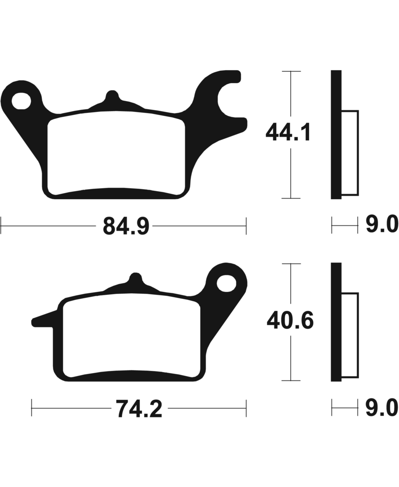 Plaquettes de frein gauche TECNIUM organique - ME436 ME436