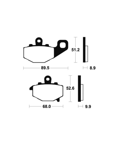 Plaquettes de frein TECNIUM Performance metal fritte - MR187 MR187