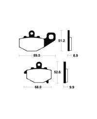 Plaquettes de frein TECNIUM Performance metal fritte - MR187 MR187