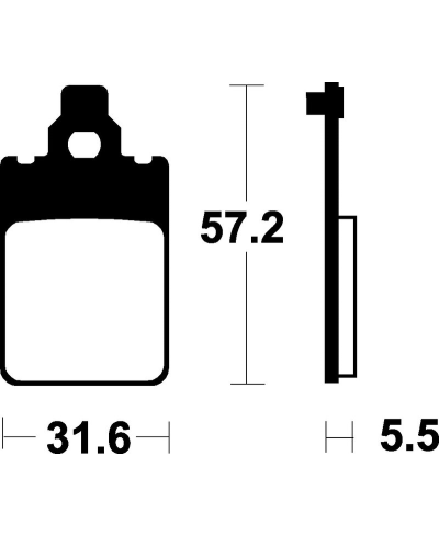 Plaquettes de frein TECNIUM Scooter organique - ME107 ME107