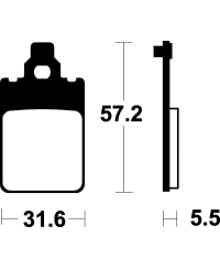 Plaquettes de frein TECNIUM Scooter organique - ME107 ME107