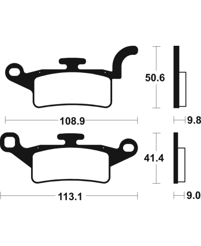 Plaquettes de frein TECNIUM Scooter organique - ME376 ME376