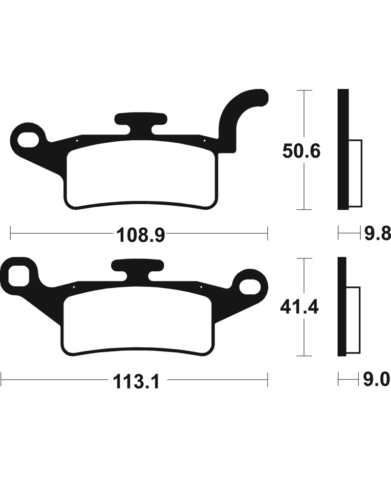 Plaquettes de frein TECNIUM Scooter organique - ME376 ME376