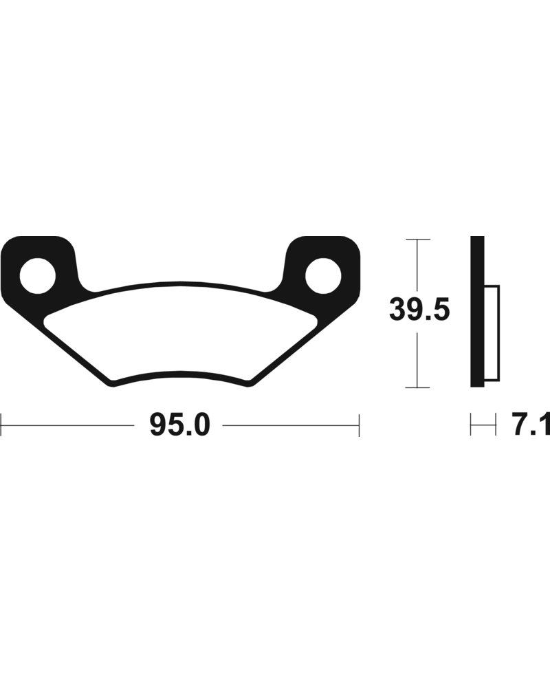 Plaquettes de frein TECNIUM Racing MX/Quad metal fritte - MOR408 MOR408