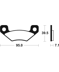 Plaquettes de frein TECNIUM Racing MX/Quad metal fritte - MOR408 MOR408