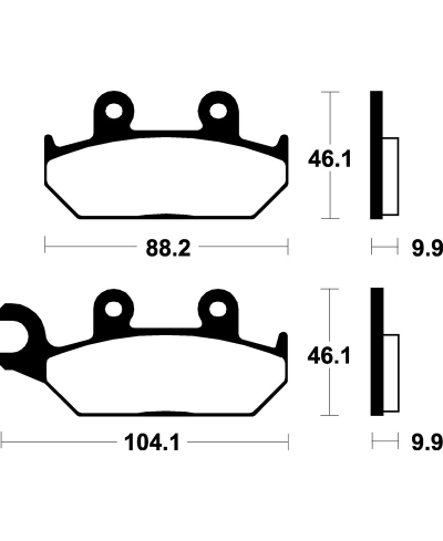 Plaquettes de frein TECNIUM Scooter organique - ME150 ME150