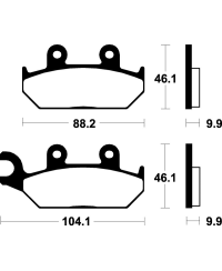 Plaquettes de frein TECNIUM Scooter organique - ME150 ME150