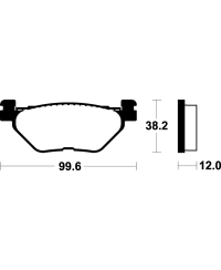 Plaquettes de frein TECNIUM Scooter organique - ME268 ME268