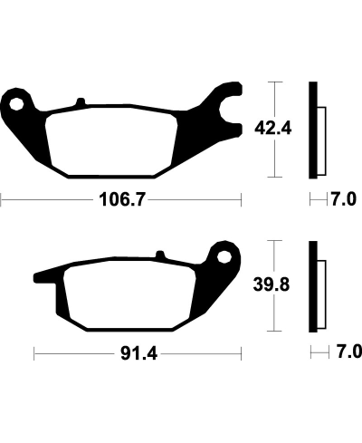 Plaquettes de frein TECNIUM Scooter organique - ME284 ME284