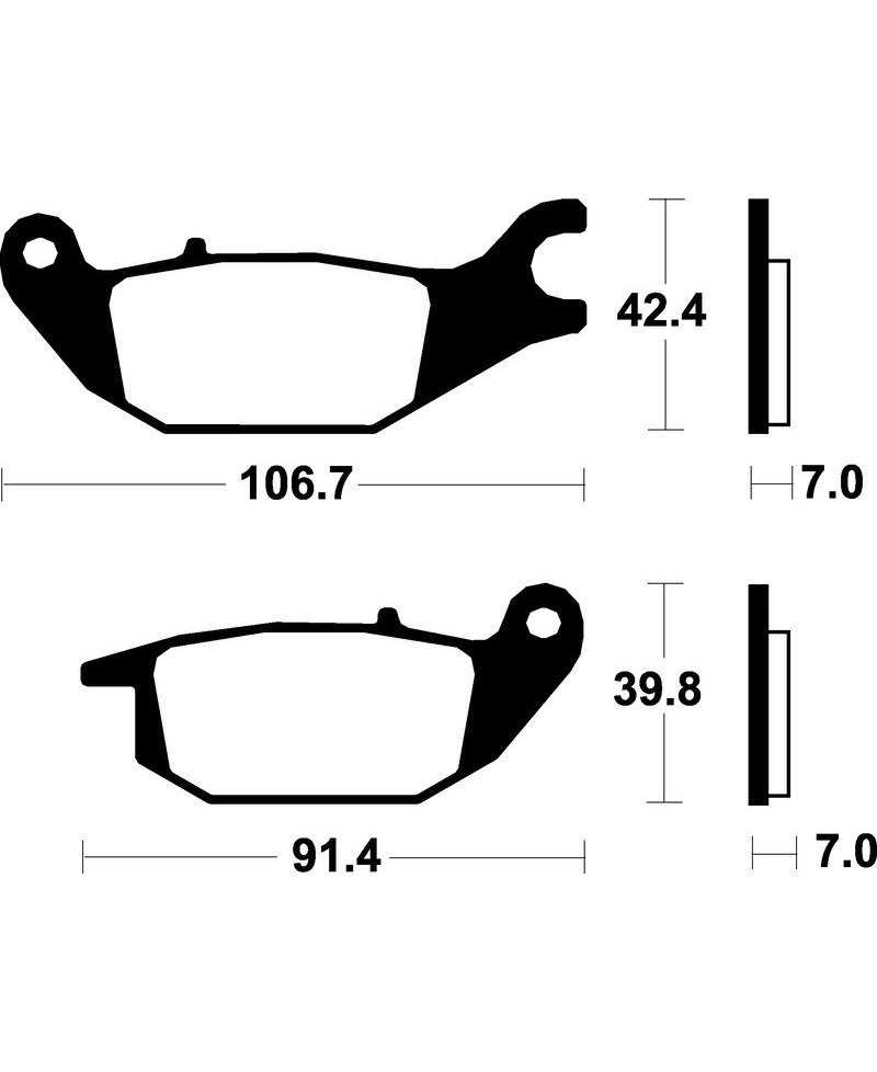 Plaquettes de frein TECNIUM Scooter organique - ME284 ME284