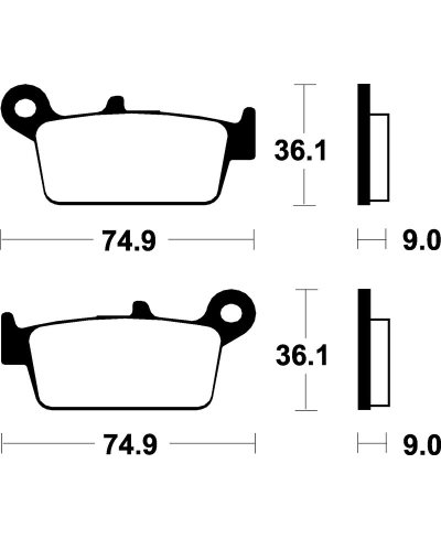 Plaquettes de frein TECNIUM Scooter organique - ME190 ME190