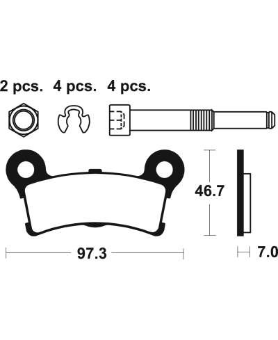 Plaquettes de frein TECNIUM Performance metal fritte - MR404 MR404