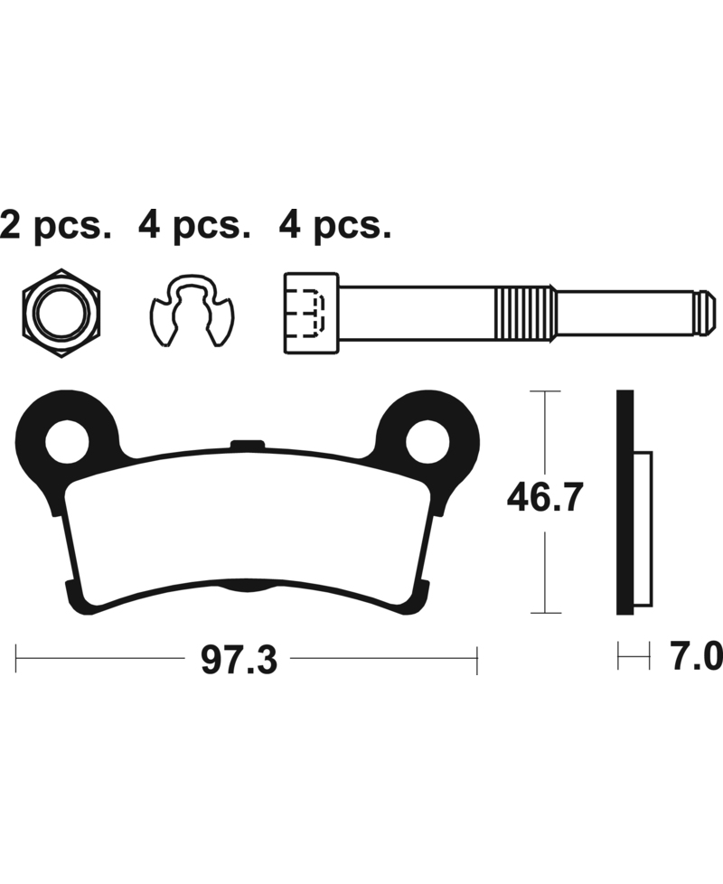 Plaquettes de frein TECNIUM Performance metal fritte - MR404 MR404